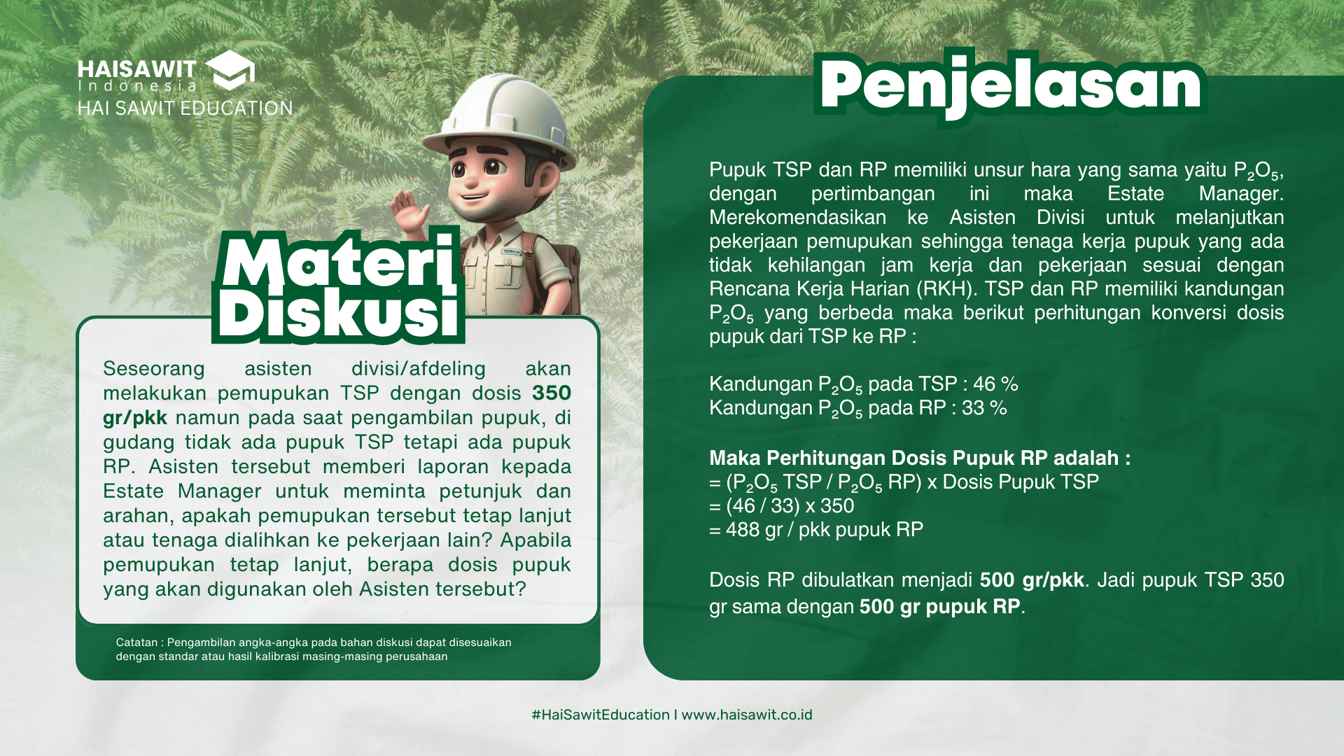 Perhitungan Konversi Pupuk Tunggal