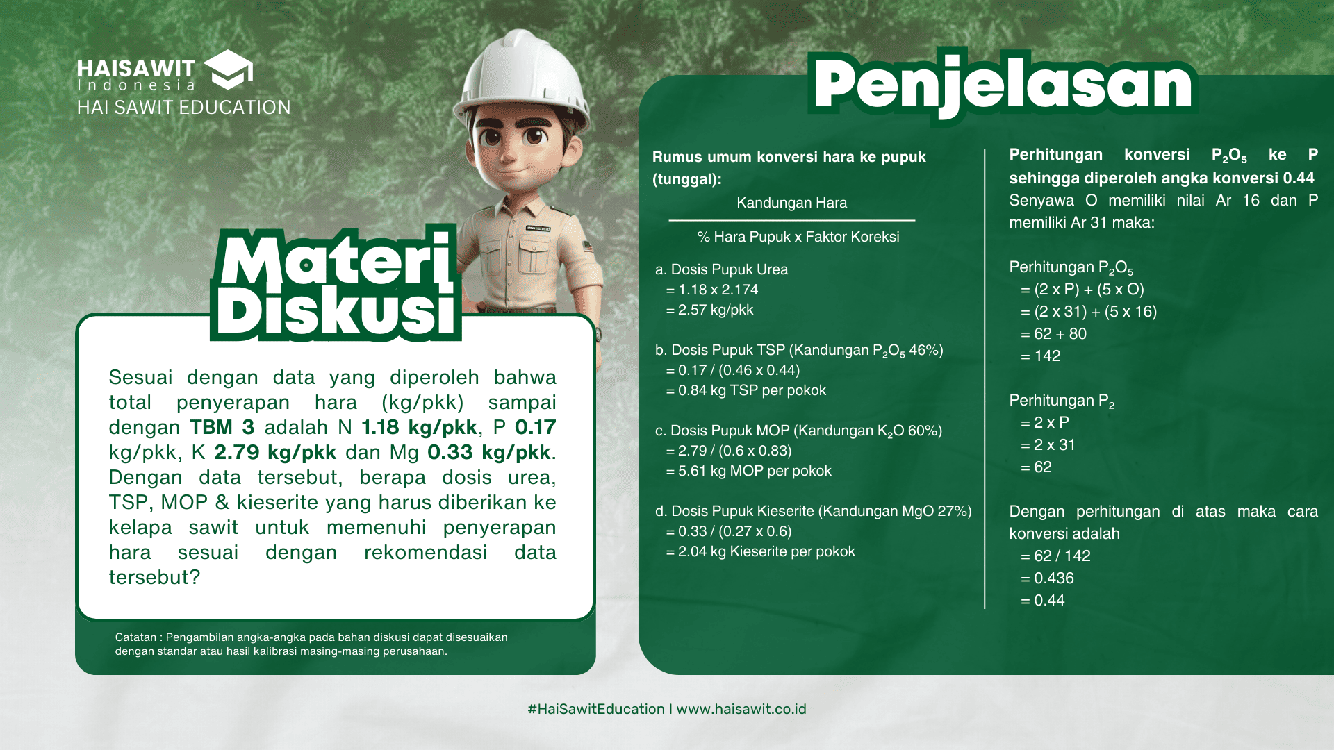 Penentuan Konversi Unsur Hara ke Pupuk